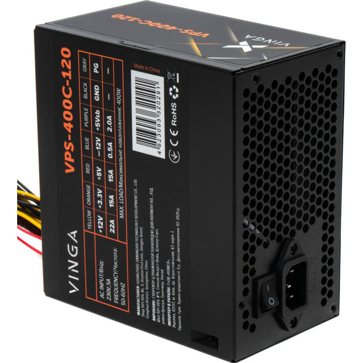 Блок живлення 400W VINGA VPS-400C-120 Bulk