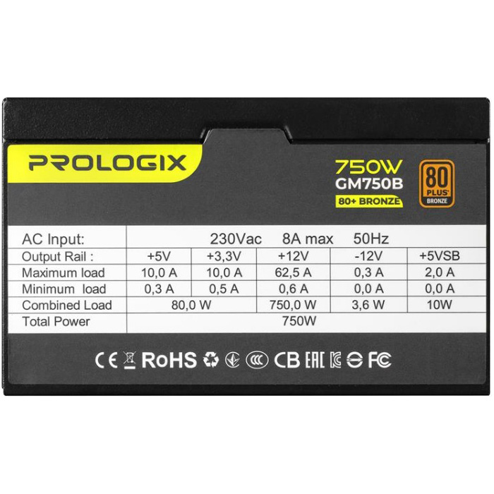 Блок питания 750W PROLOGIX GM750B