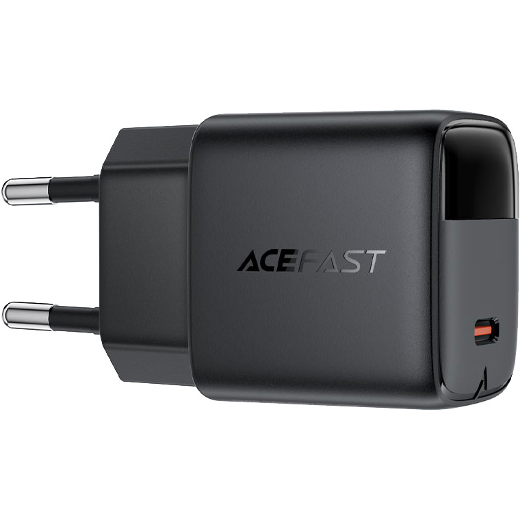 Зарядное устройство ACEFAST A115 Fast Charge Wall Charger GaN PD30W (1xUSB-C) + USB-C cable Black w/Type-C cable