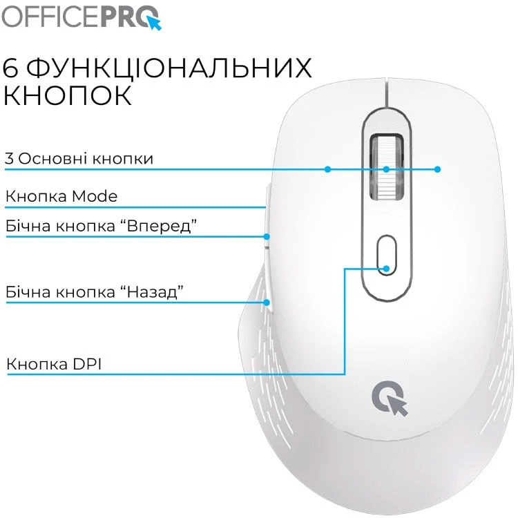 Мышь OFFICEPRO M265 White