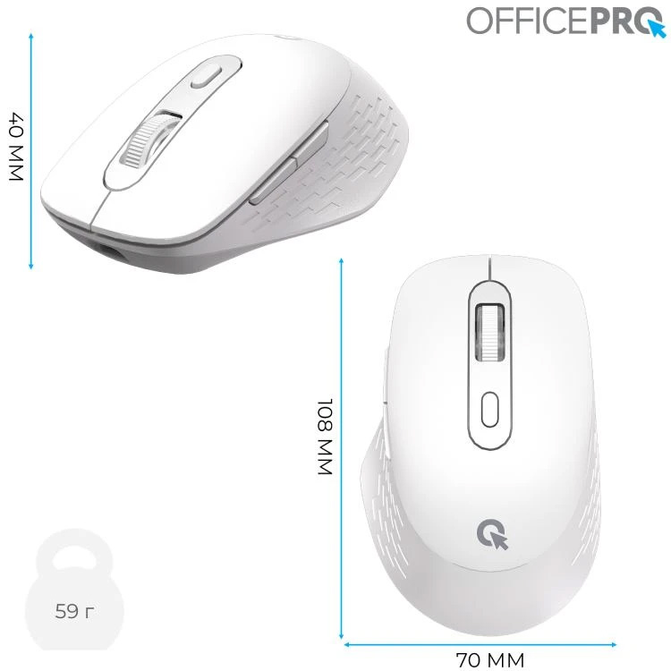 Мышь OFFICEPRO M265 White