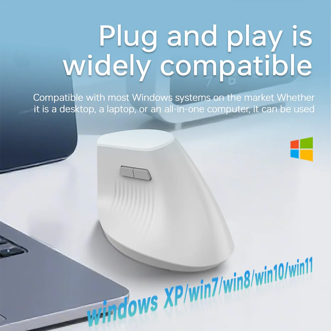 Вертикальна миша AJAZZ i300 White