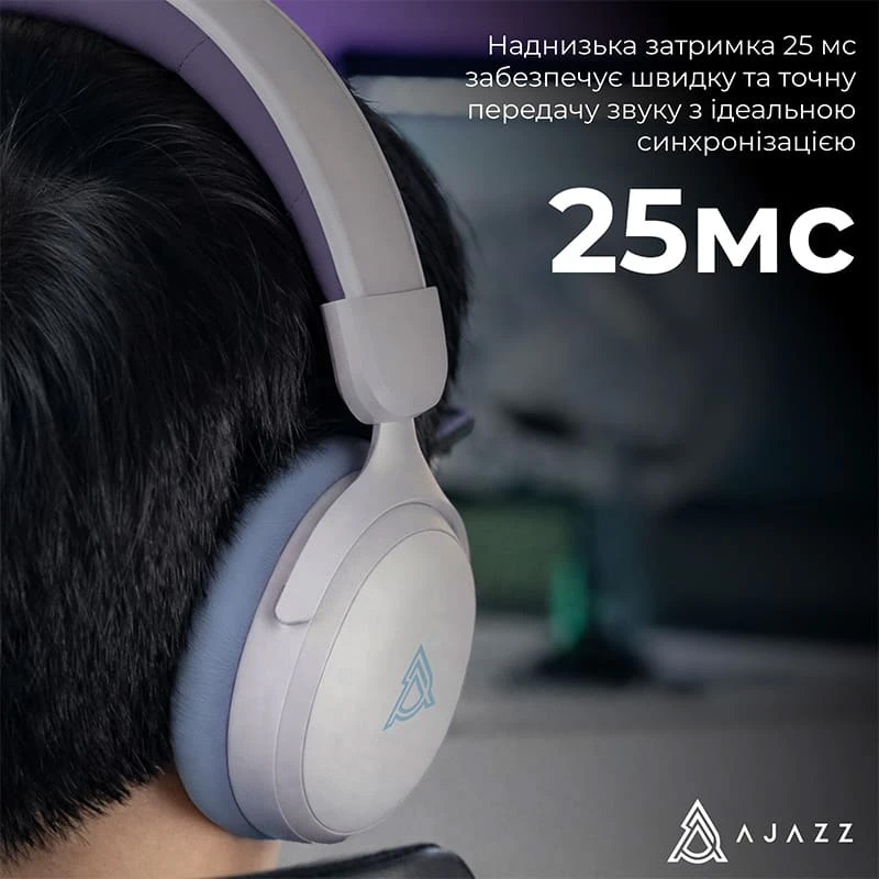 Навушники геймерскі AJAZZ AHM08 Max Blue