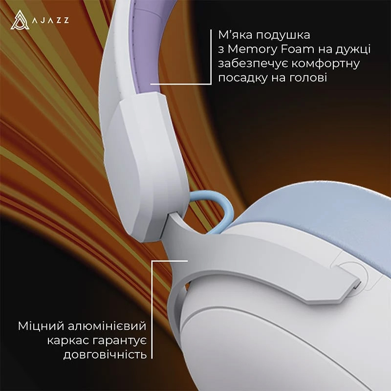 Навушники геймерскі AJAZZ AHM08 Max Blue