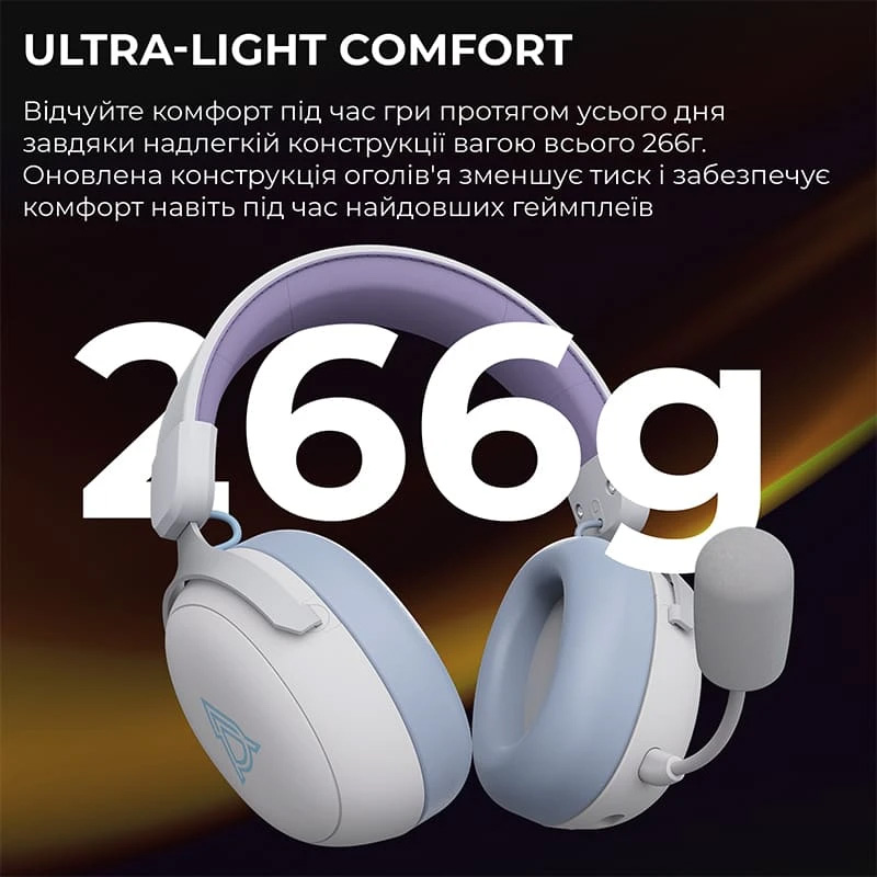 Навушники геймерскі AJAZZ AHM08 Max Blue