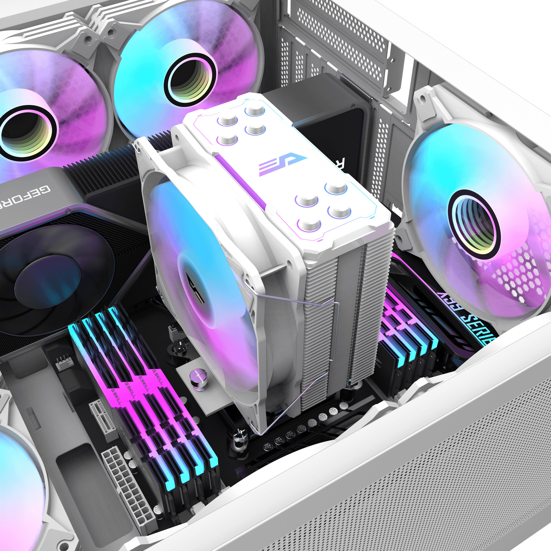 Кулер для процесора DARKFLASH Storm Z4 Pro Mist White