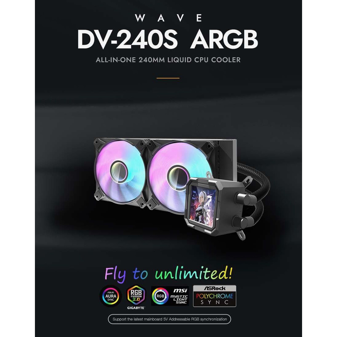 Система водяного охолодження DARKFLASH Wave DV240S Black