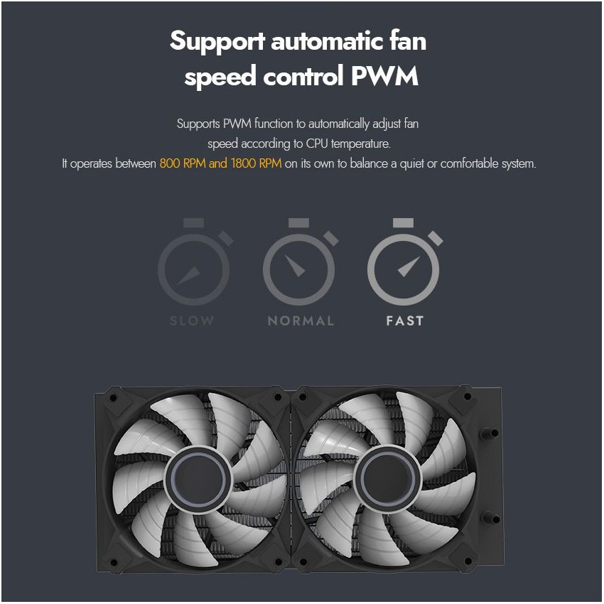 Система водяного охолодження DARKFLASH Wave DV240S Black