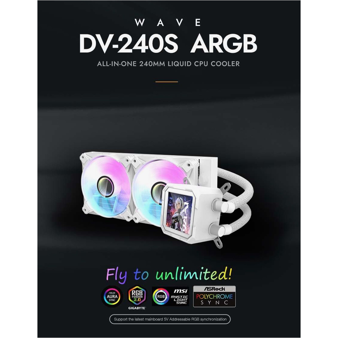 Система водяного охлаждения DARKFLASH Wave DV240S White