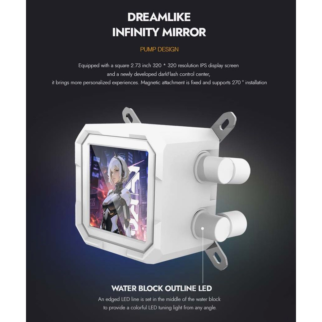 Система водяного охлаждения DARKFLASH Wave DV240S White