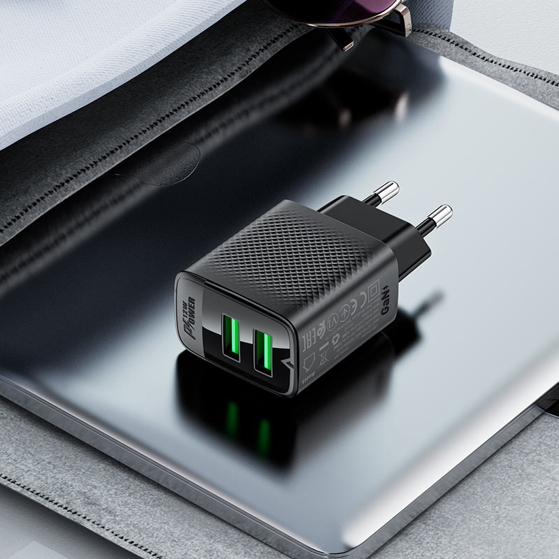 Зарядное устройство ACEFAST A86 Fast Charge Wall Charger 12W (2xUSB-A) Black