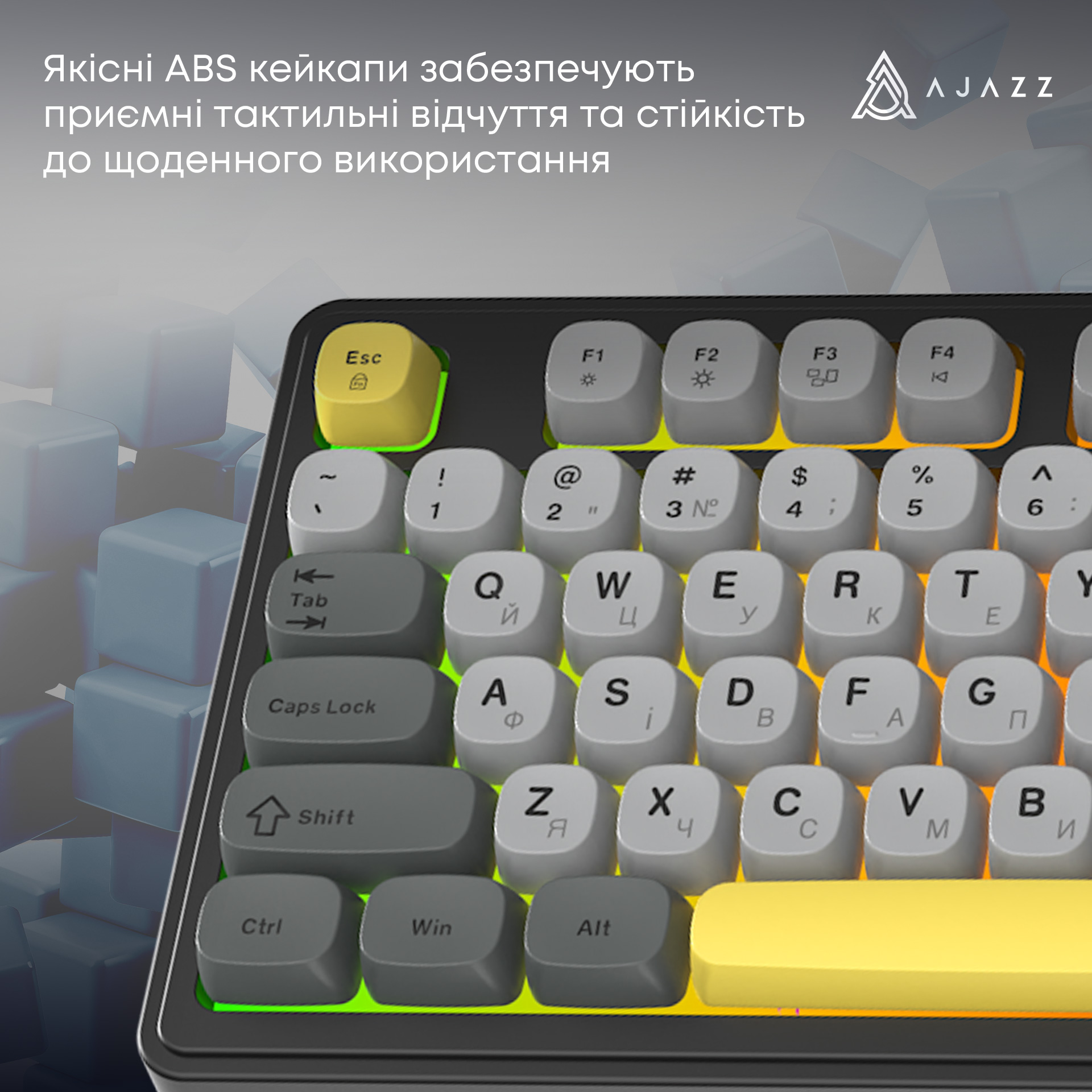 Клавіатура AJAZZ AF98 Black/Gray/Yellow