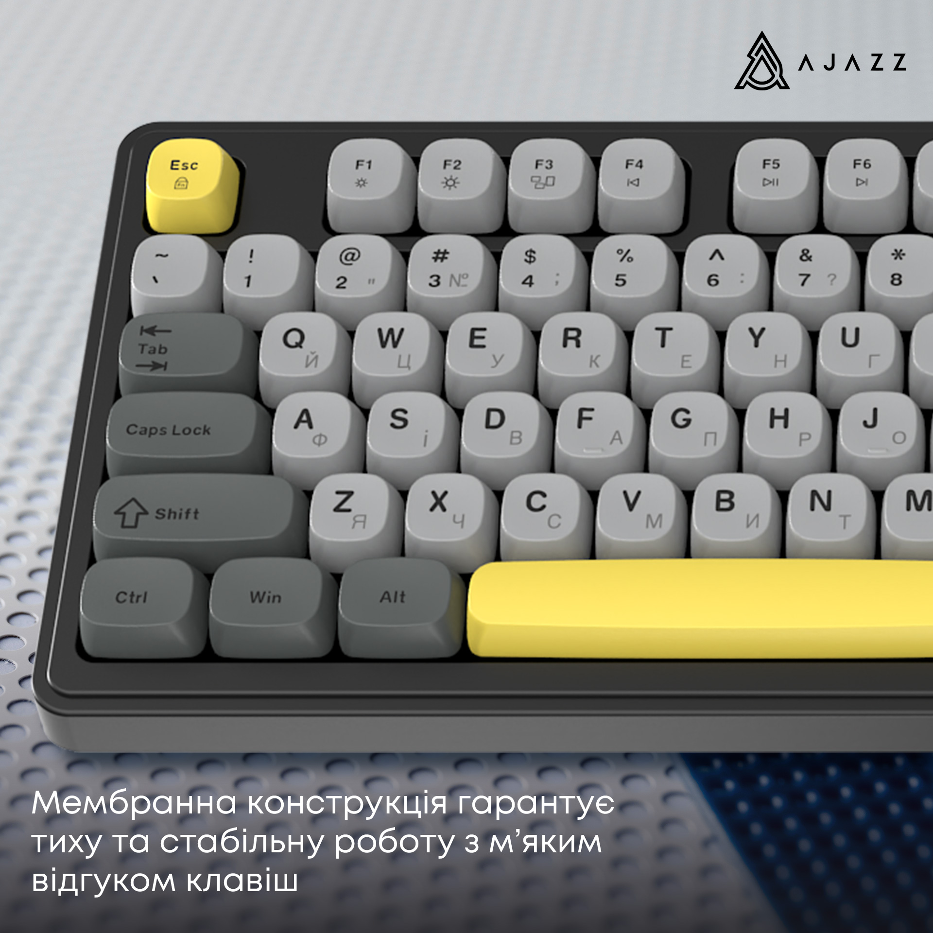 Клавіатура AJAZZ AF98 Black/Gray/Yellow