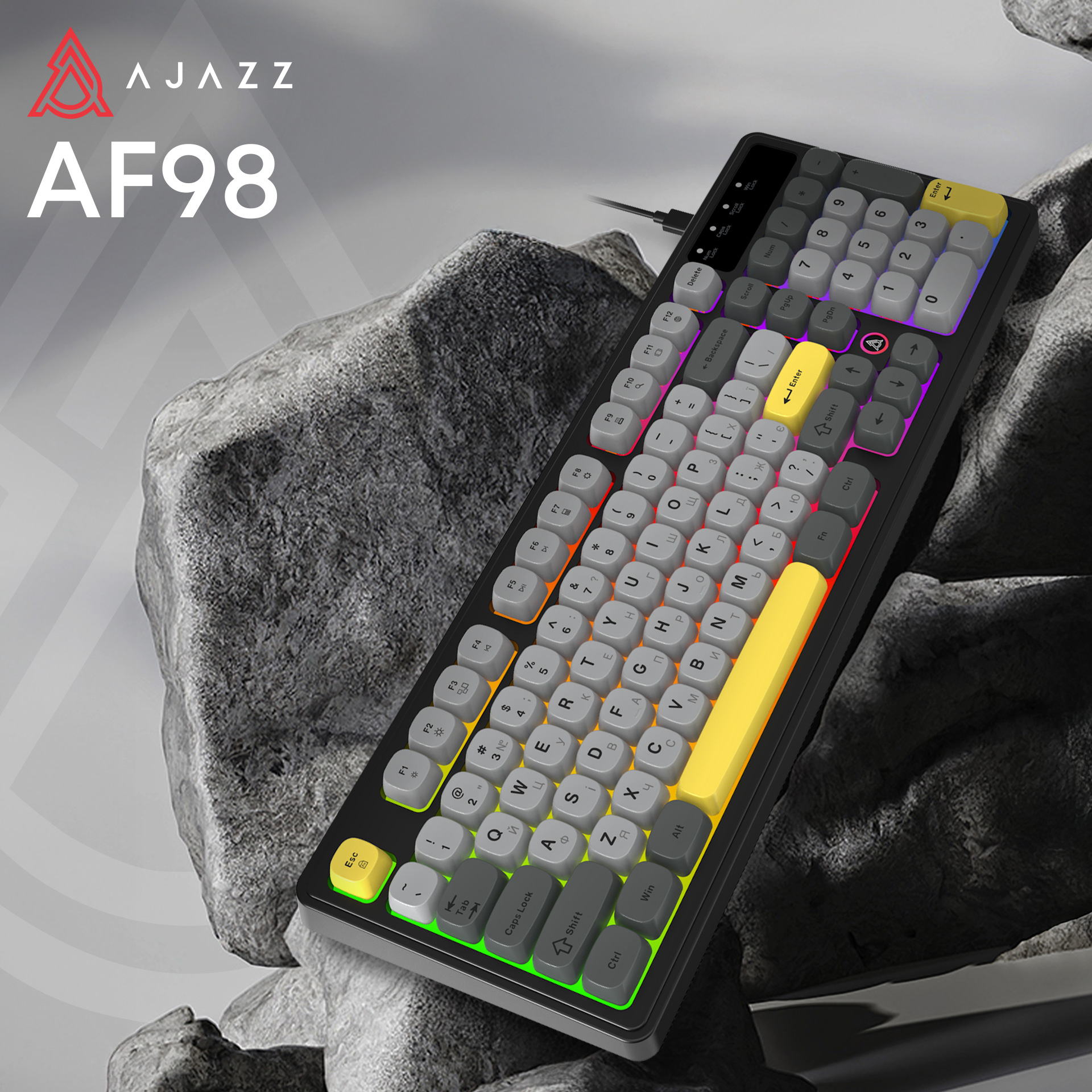 Клавіатура AJAZZ AF98 Black/Gray/Yellow