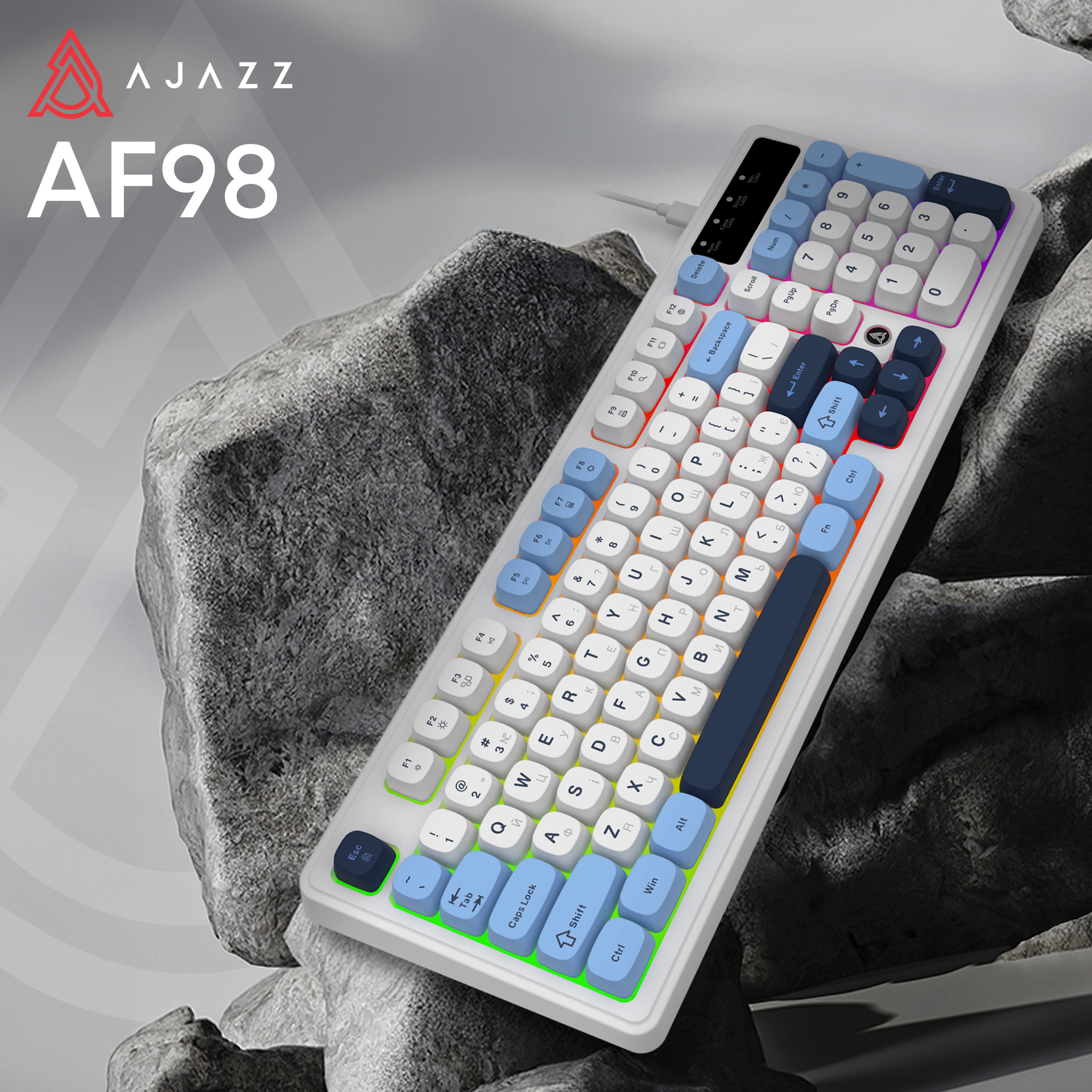 Клавіатура AJAZZ AF98 Glacier Blue