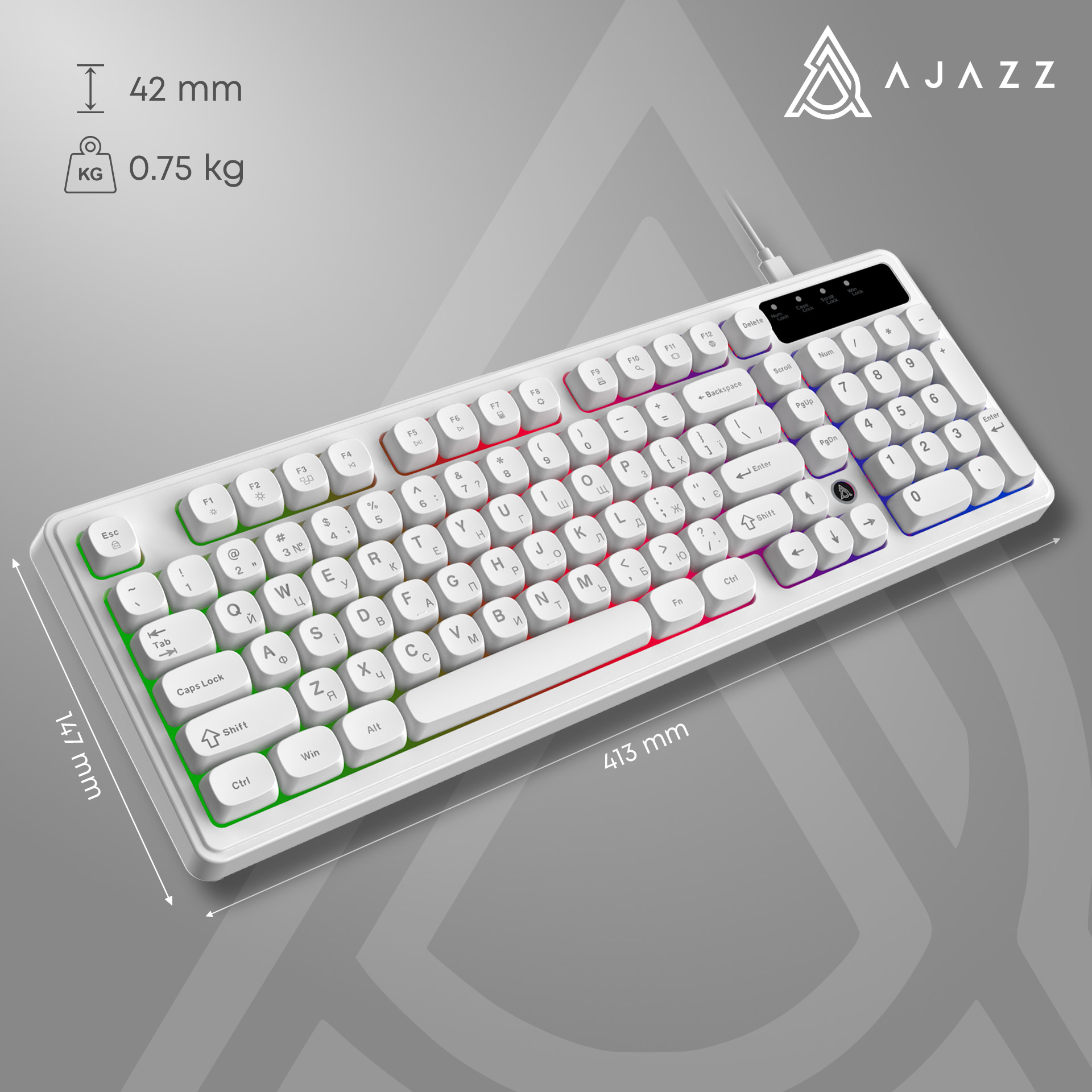 Клавіатура AJAZZ AF98 White