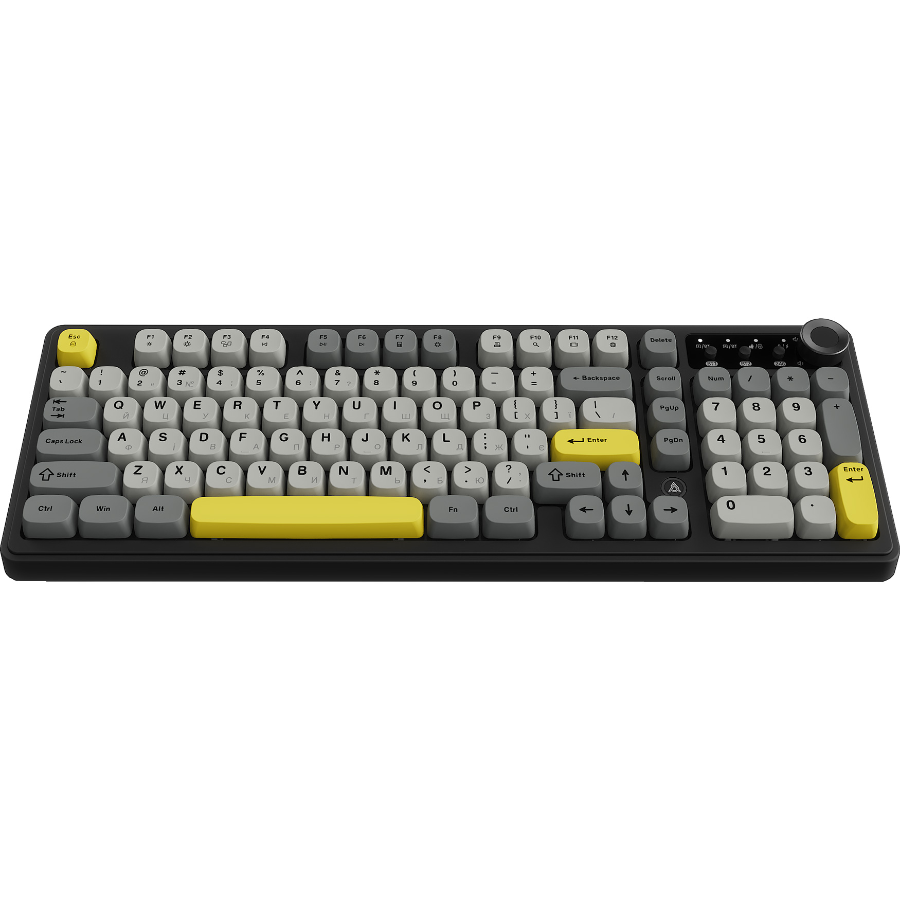Клавіатура бездротова AJAZZ AF98 Plus Wireless Black/Gray/Yellow