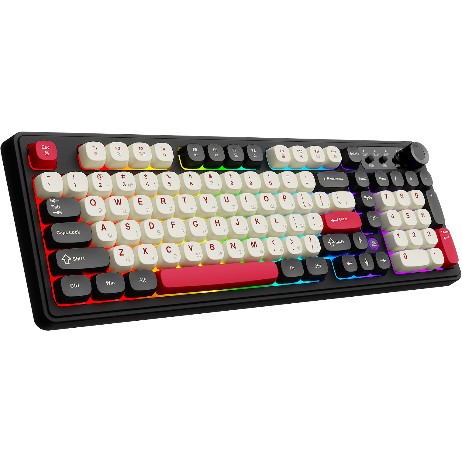 Клавіатура бездротова AJAZZ AF98 Plus Wireless Black/White/Red