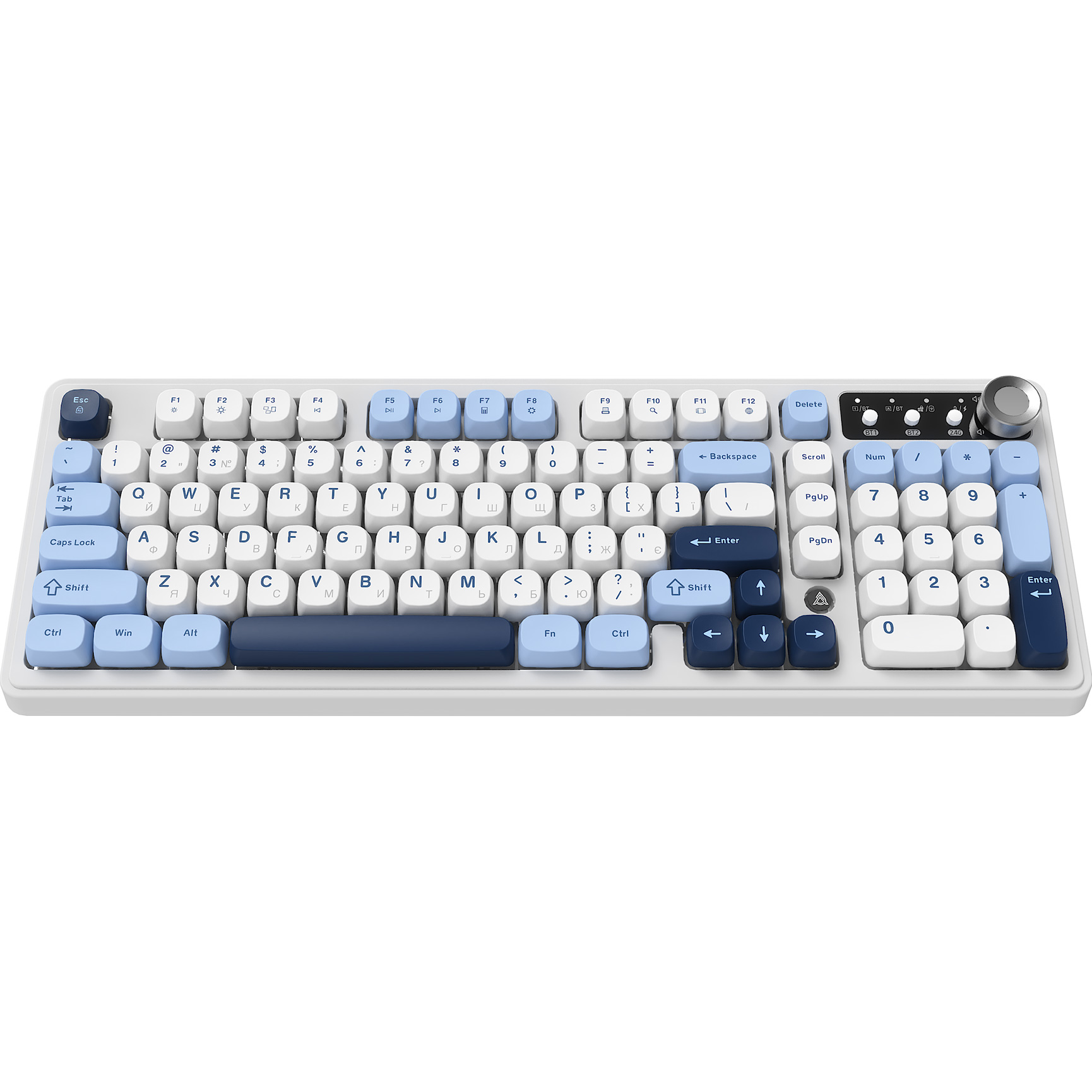Клавіатура бездротова AJAZZ AF98 Plus Wireless White/Blue