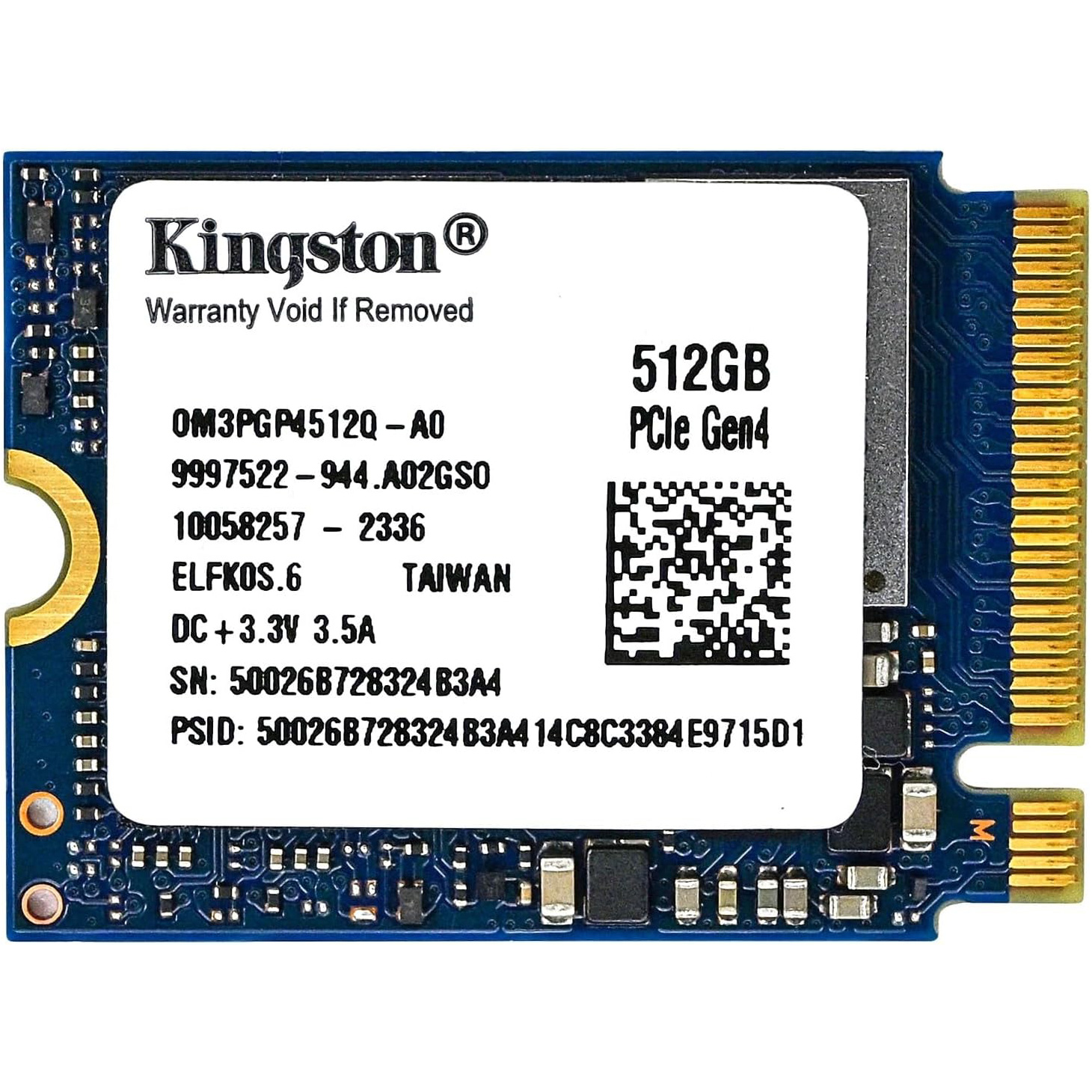 SSD диск KINGSTON 512GB M.2 NVMe Bulk (OM3PGP4512Q-A0)