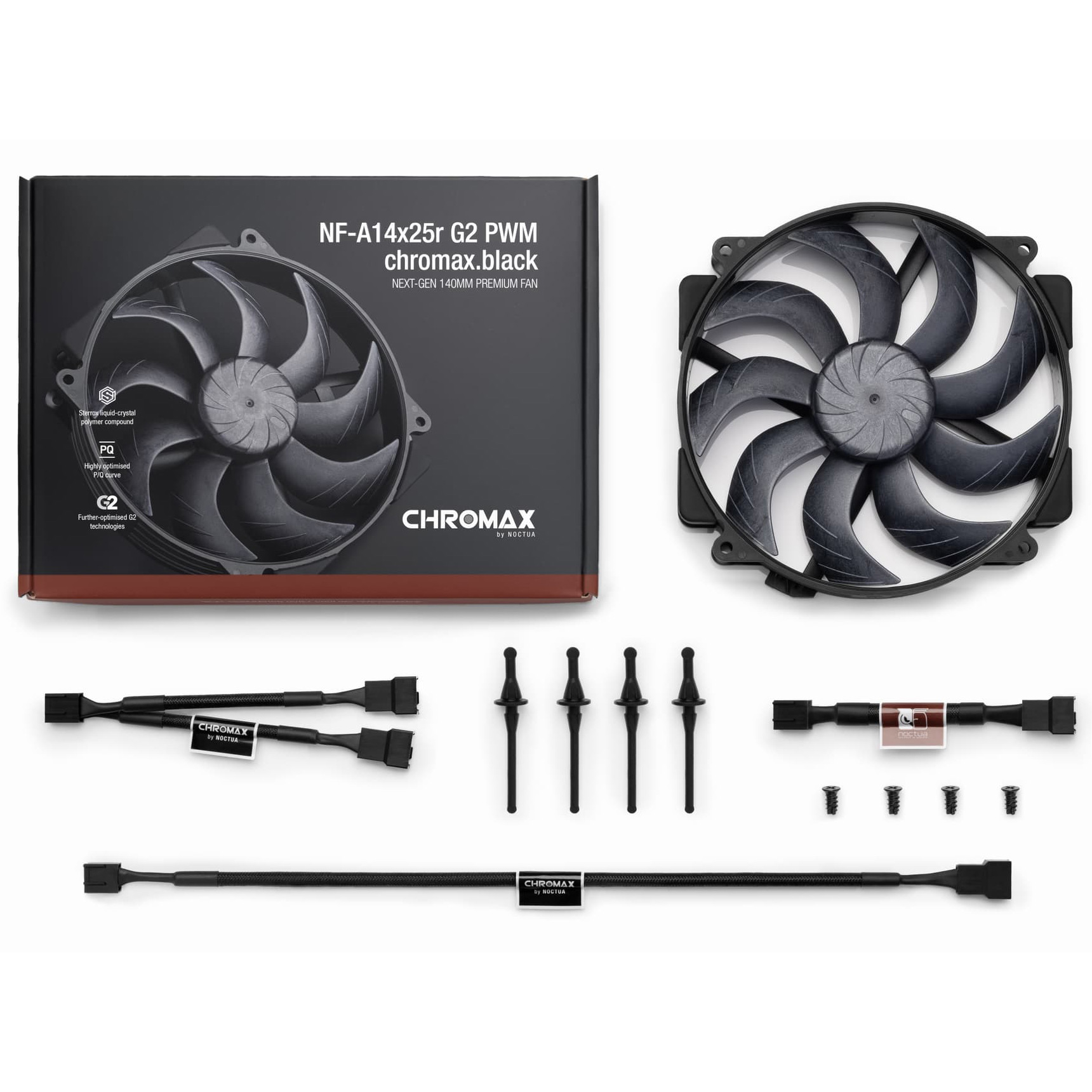 Вентилятор NOCTUA NF-A14x25r G2 PWM chromax.black