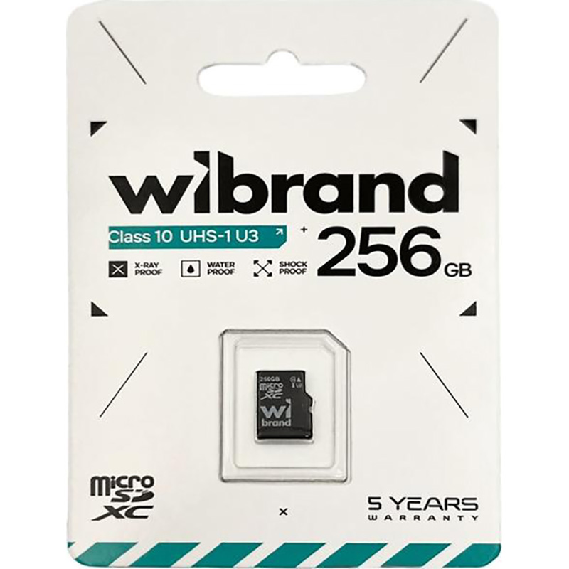 Карта пам'яті WIBRAND microSDXC 256GB UHS-I U3 Class 10 (WICDHU3/256GB)