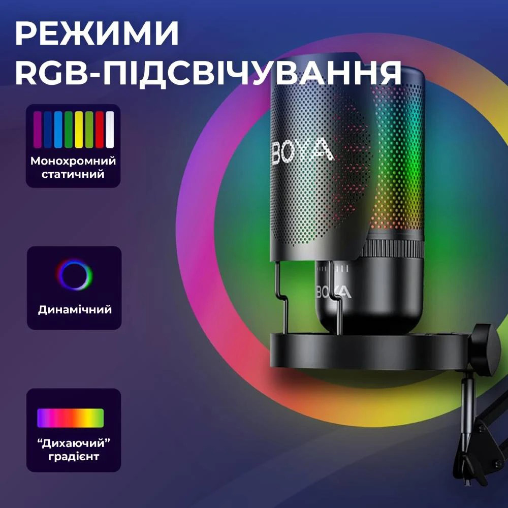Мікрофон для стримінгу/подкастів BOYA K3 Desktop Microphone