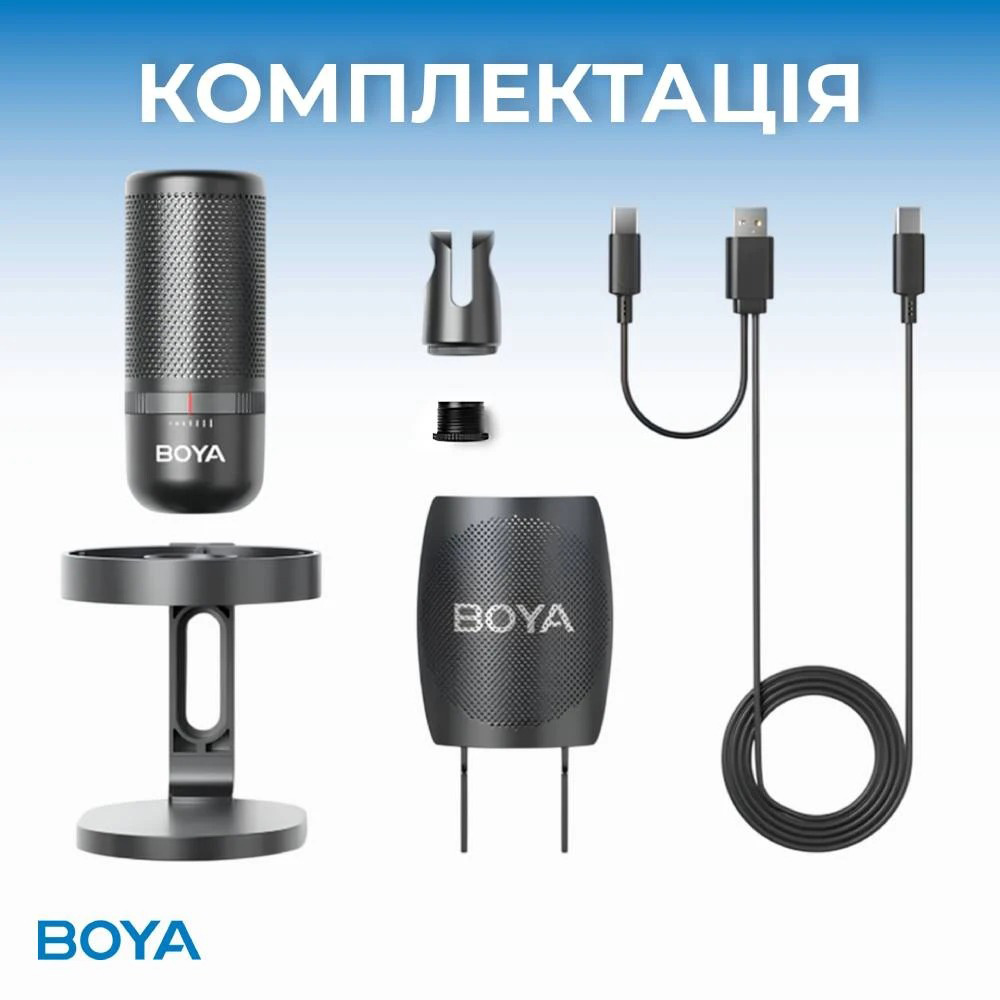 Мікрофон для стримінгу/подкастів BOYA K3 Desktop Microphone