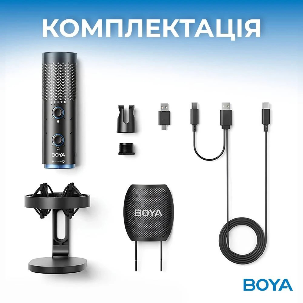 Мікрофон для стримінгу/подкастів BOYA K5 Wireless Vibrant Lightning USB Microphone