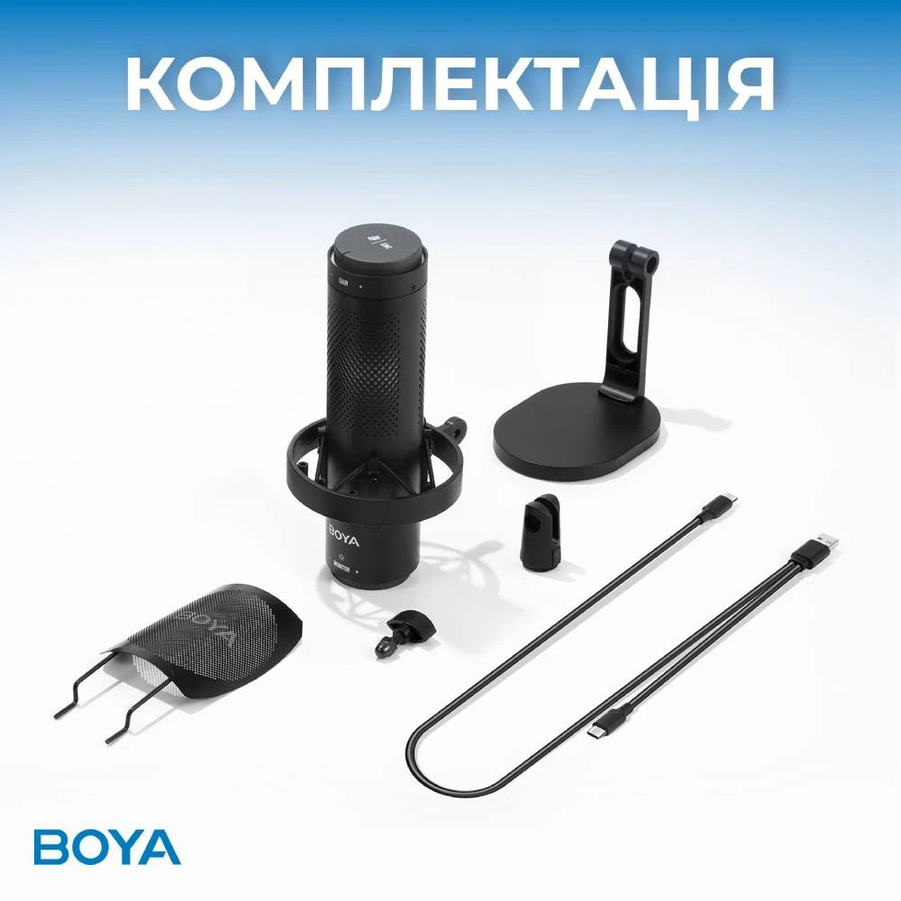 Мікрофон для стримінгу/подкастів BOYA K9 Desktop Microphone