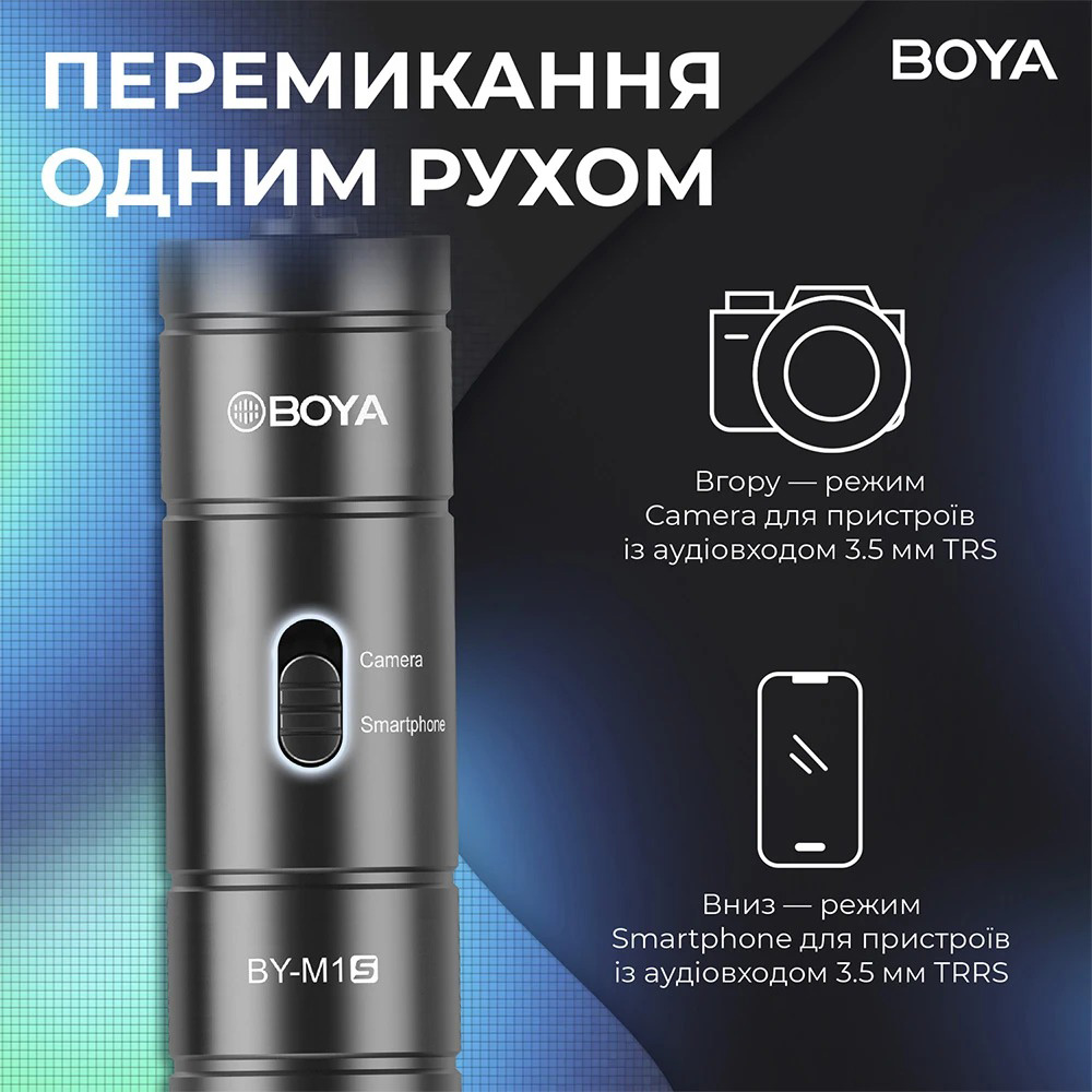Мікрофон-петличка BOYA BY-M1S Universal Lavalier Microphone