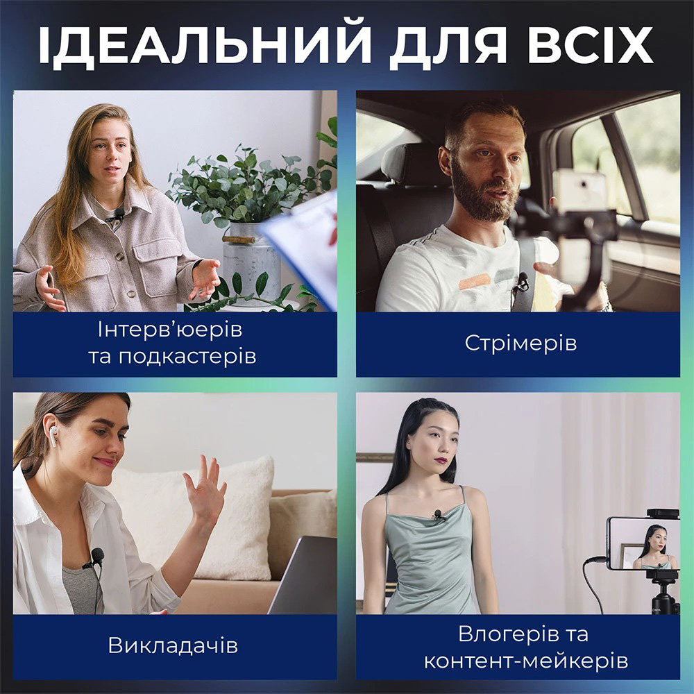 Мікрофон-петличка BOYA BY-M1S Universal Lavalier Microphone