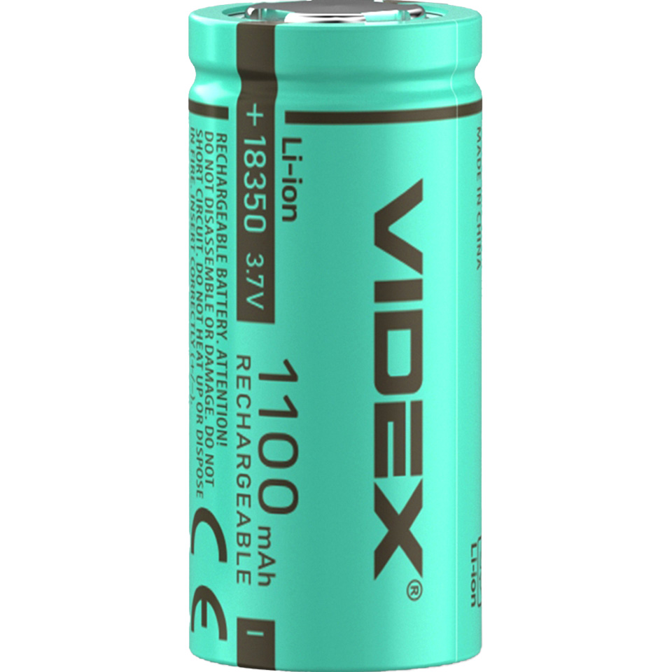 Аккумулятор VIDEX Li-ion 18350 1100mAh 3.7V (18350/1100/1B)