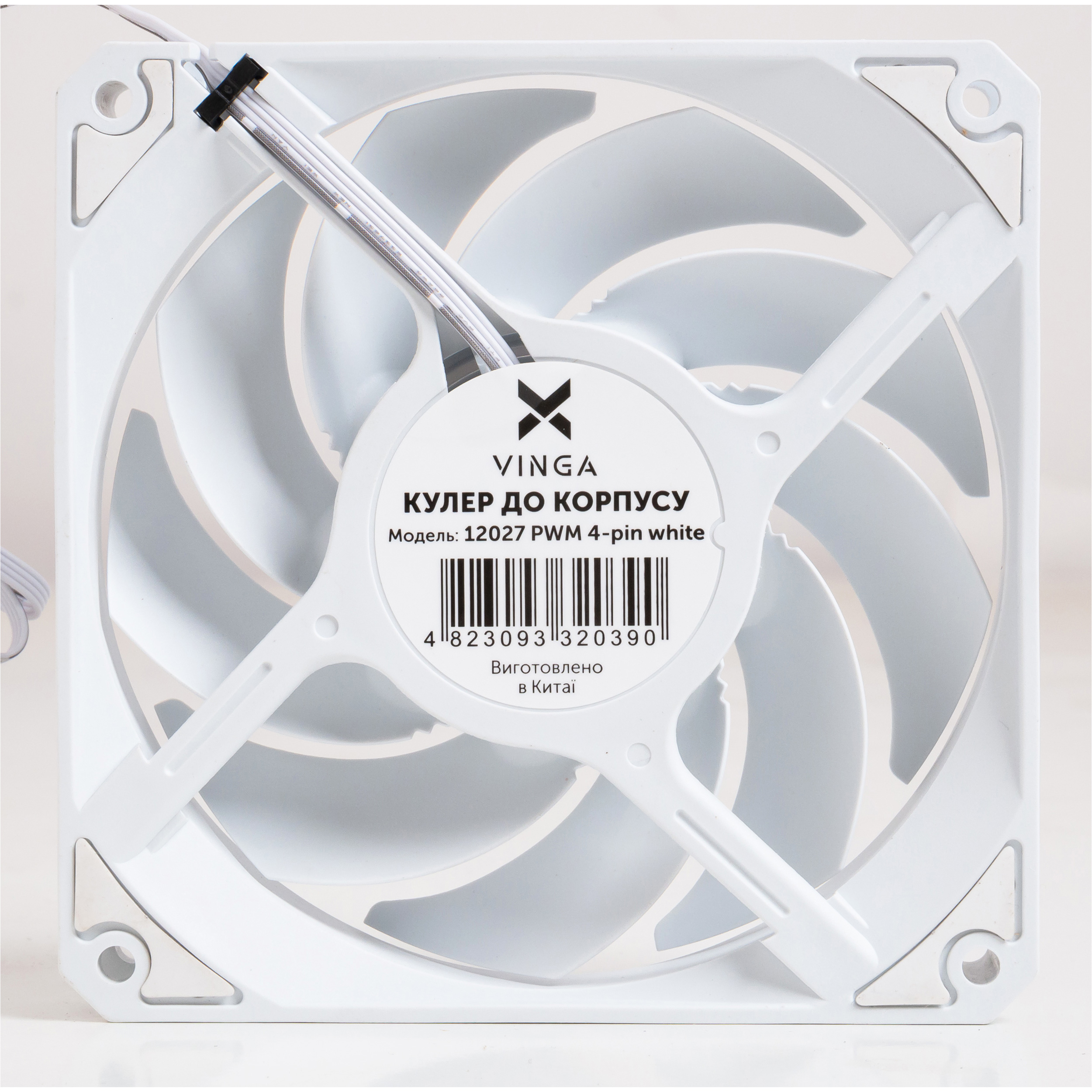 Вентилятор VINGA 12027 PWM 4-pin White