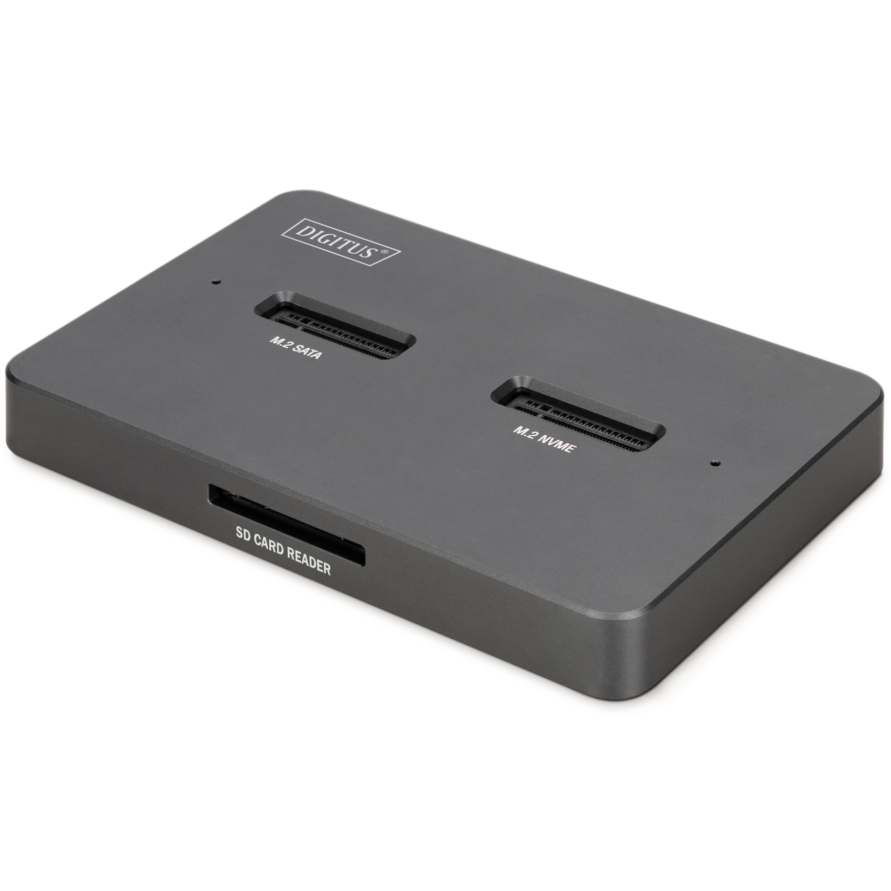 Док-станция DIGITUS M.2 NVMe + M.2 SATA SSD docking station with SD Express card reader NVMe SATA M.2 SSD to USB3.2