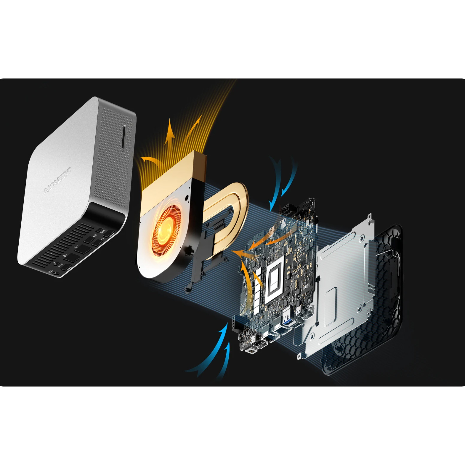 Неттоп GEEKOM A8 Max (R7 8745HS 3.8GHz/16GB/SSD 1TB/WF6E/BT/W11P) (GMA8MAXR78745HS-161T-EU)