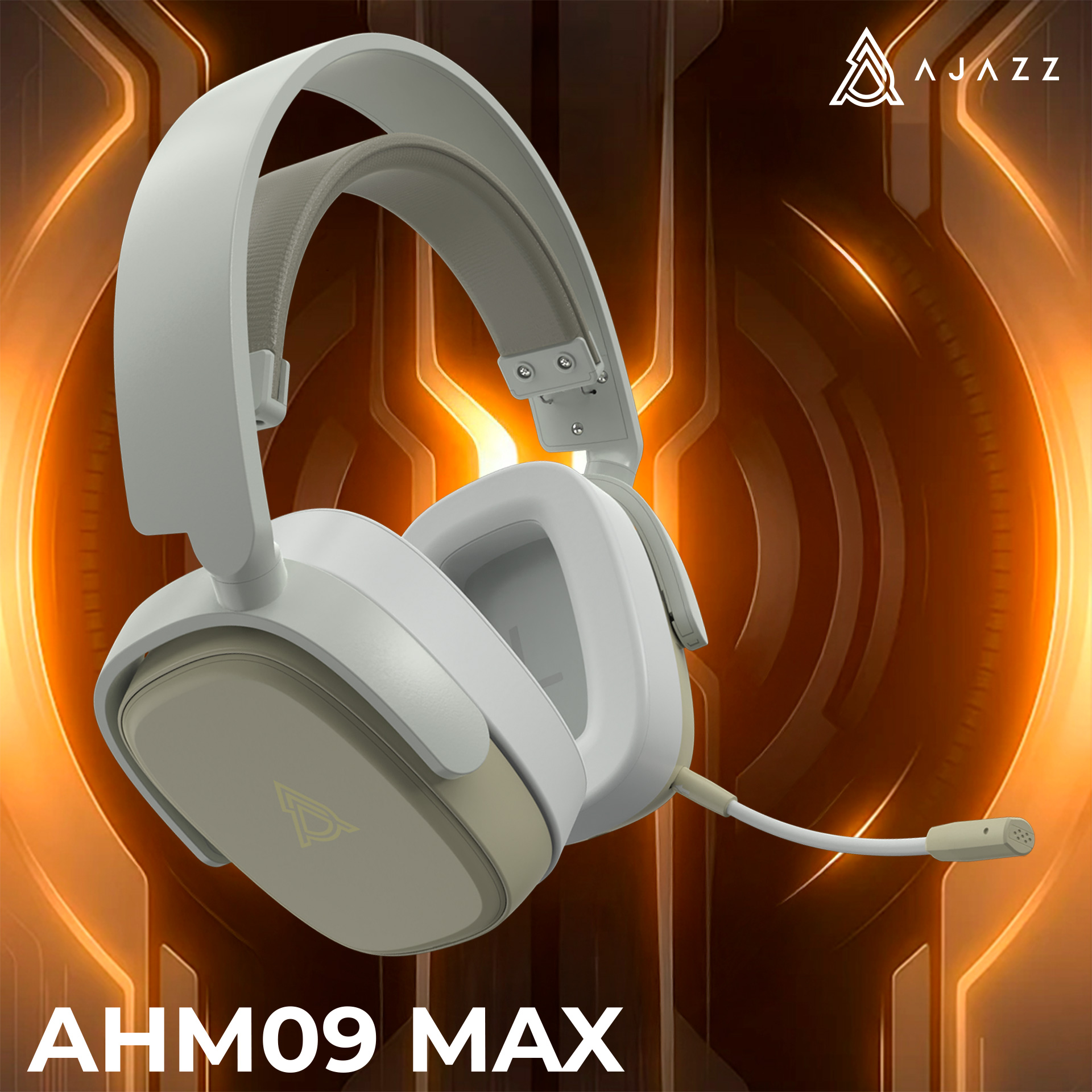 Навушники геймерскі AJAZZ AHM09 Max Gray/White