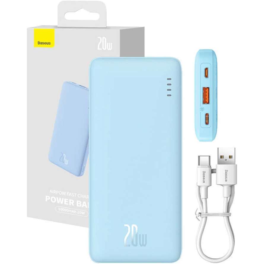 Повербанк BASEUS Airpow Fast Charge 20W 10000mAh Blue (P10022801313-00)