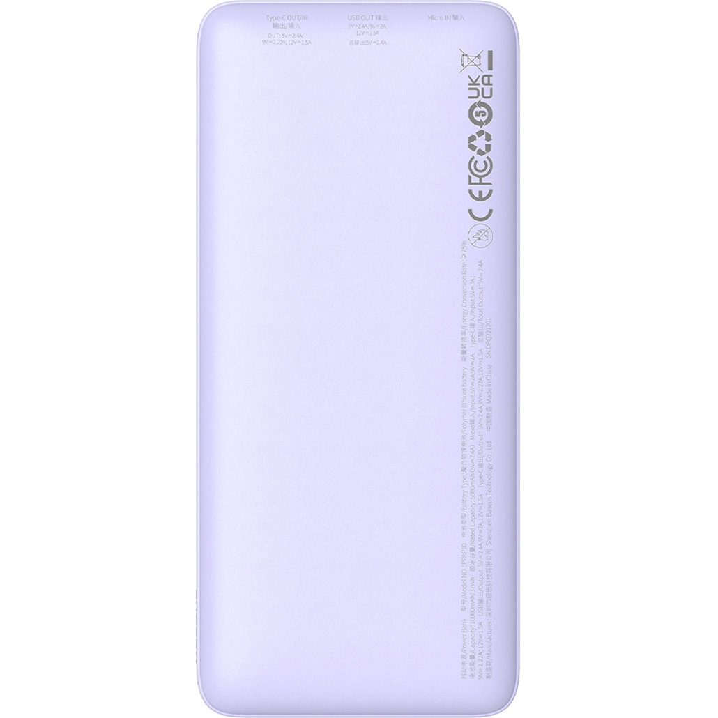 Повербанк BASEUS Airpow Fast Charge 20W 10000mAh Purple (P10022801513-00)