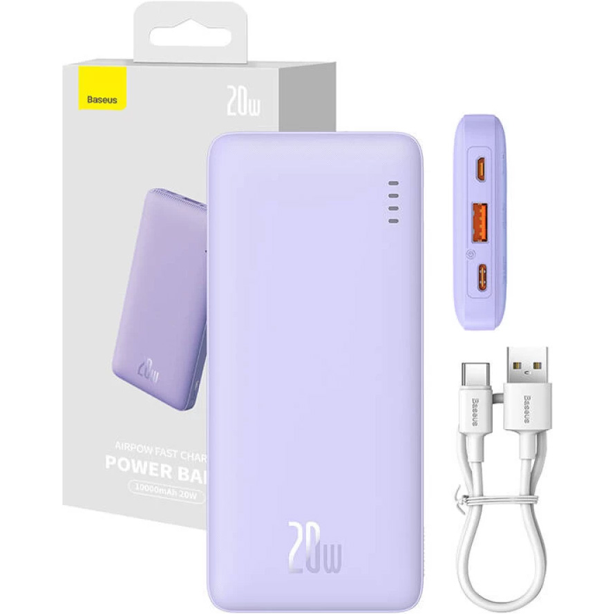Повербанк BASEUS Airpow Fast Charge 20W 10000mAh Purple (P10022801513-00)