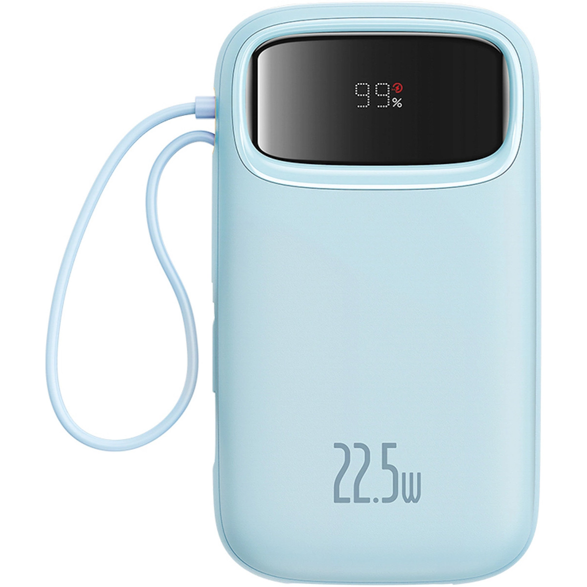 Повербанк BASEUS QPow 2 Dual-Cable Digital Display Fast Charge Power Bank 22.5W 20000mAh Blue (P10055002313-00)
