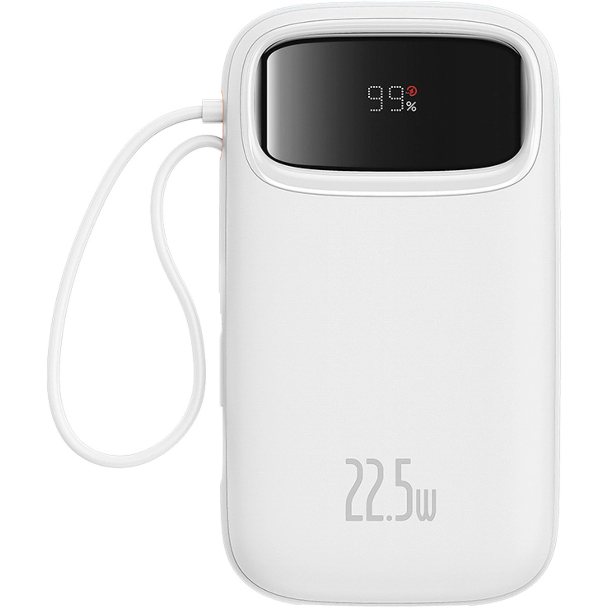Повербанк BASEUS QPow 2 Dual-Cable Digital Display Fast Charge Power Bank 22.5W 20000mAh White (P10055002223-00)