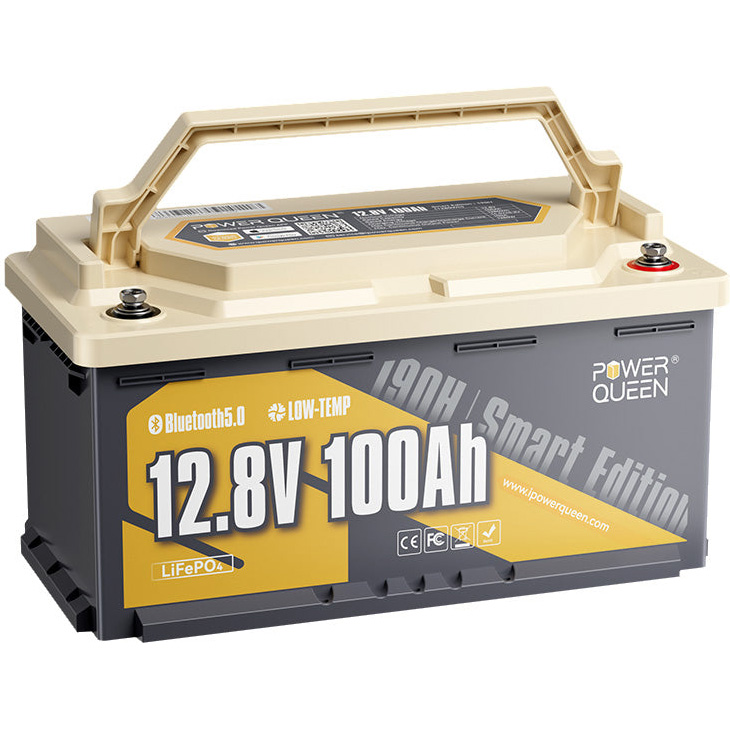 Акумуляторна батарея POWER QUEEN LiFePO4 12V 100Ah H190 Smart Edition Lithium Battery (12.8В, 100Агод)