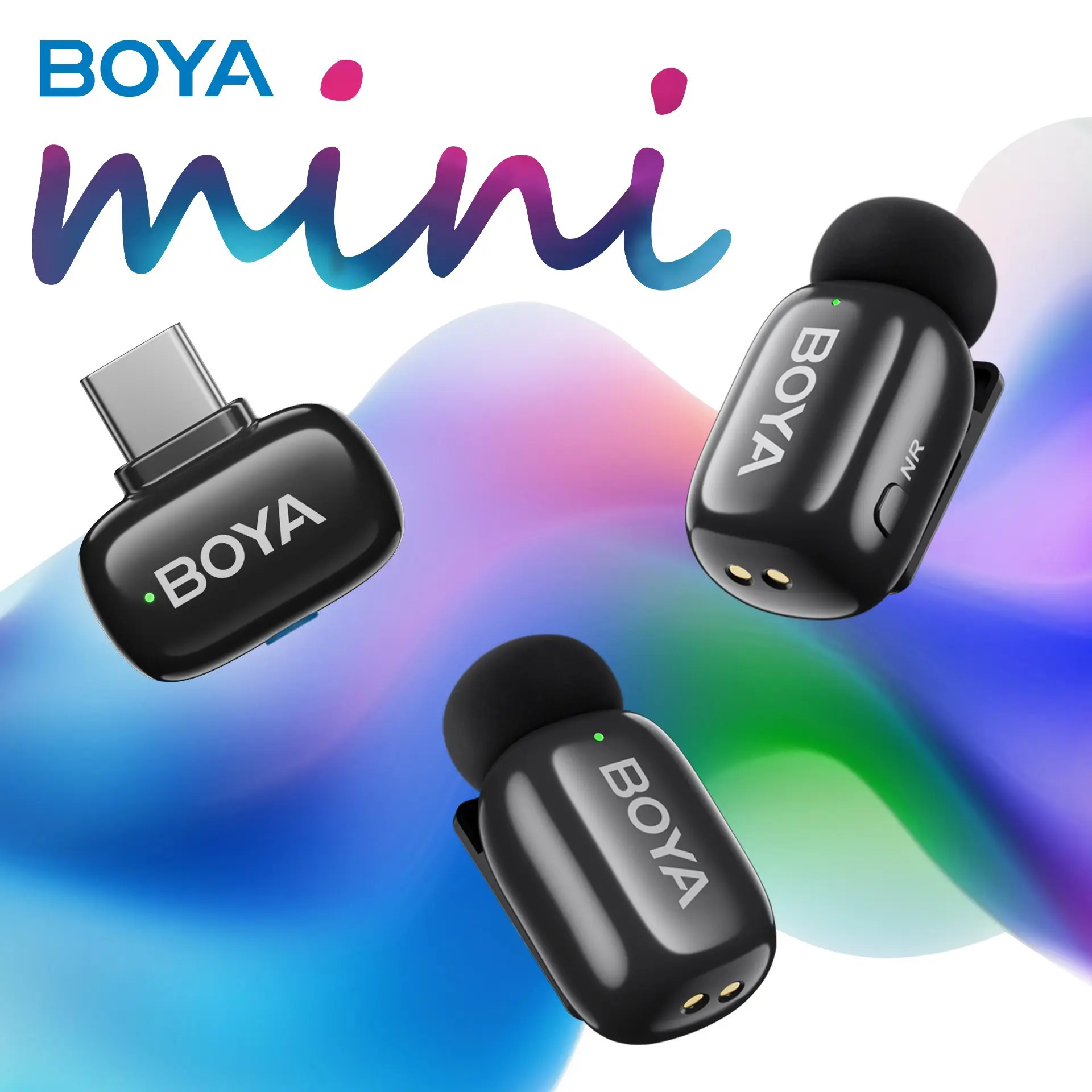 Бездротовий петличний мікрофон BOYA Mini-23 Tiniest Wireless Microphone Type-C Black