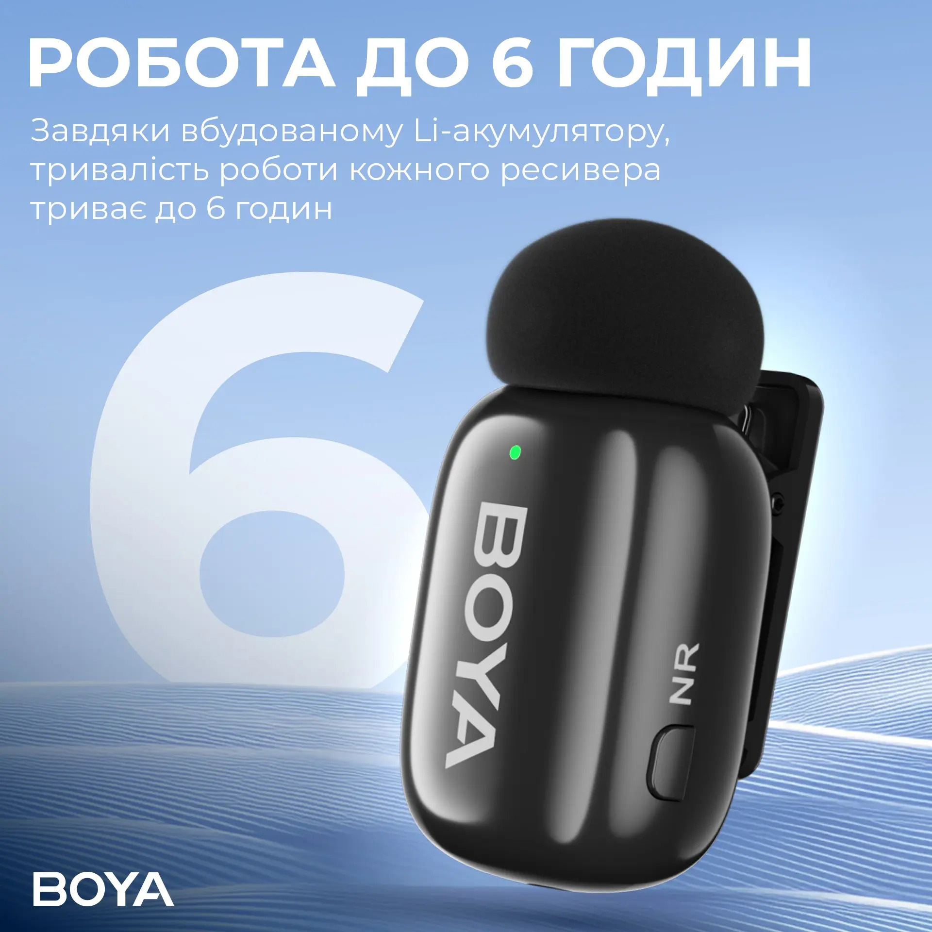 Бездротовий петличний мікрофон BOYA Mini-23 Tiniest Wireless Microphone Type-C Black