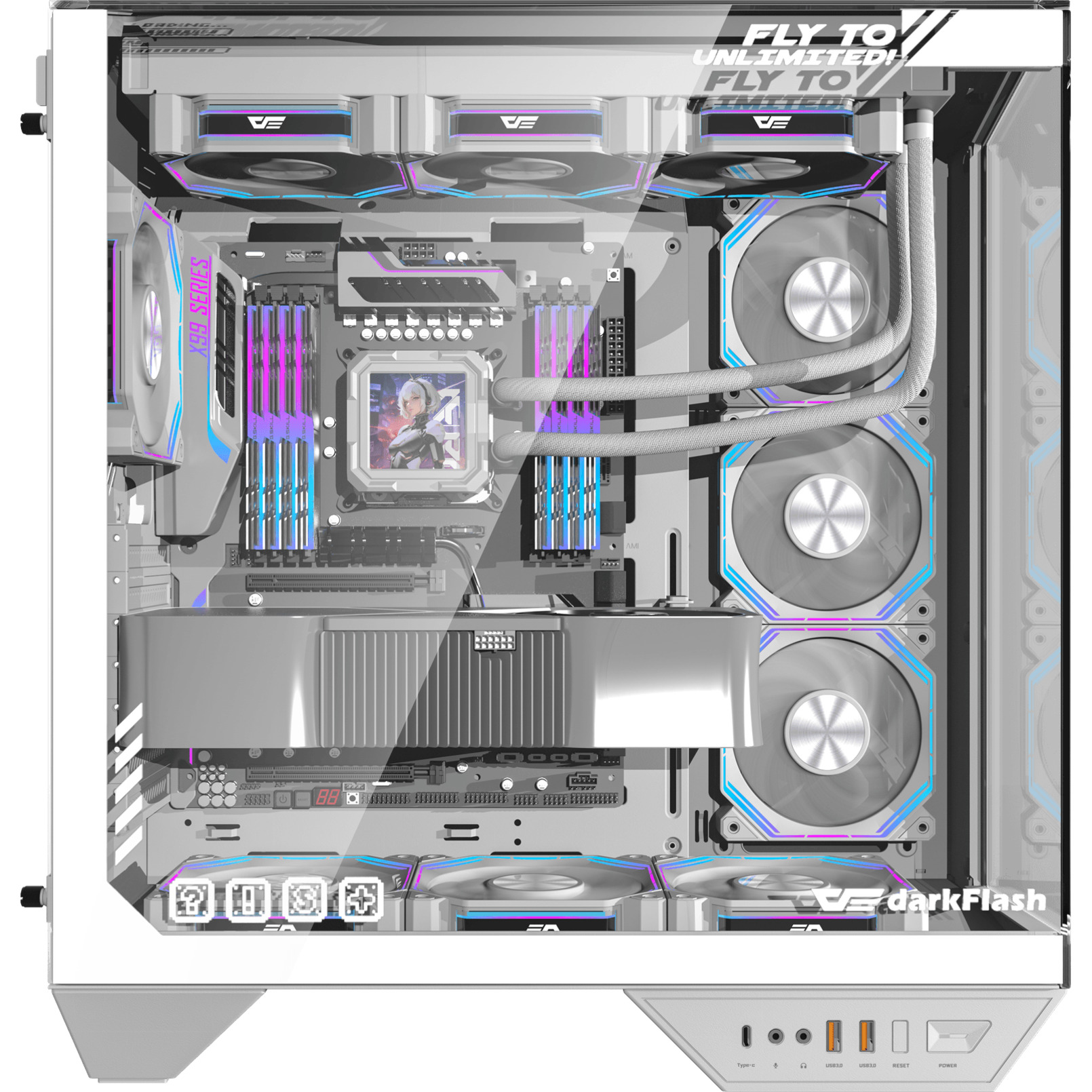 Корпус DARKFLASH DY470 White