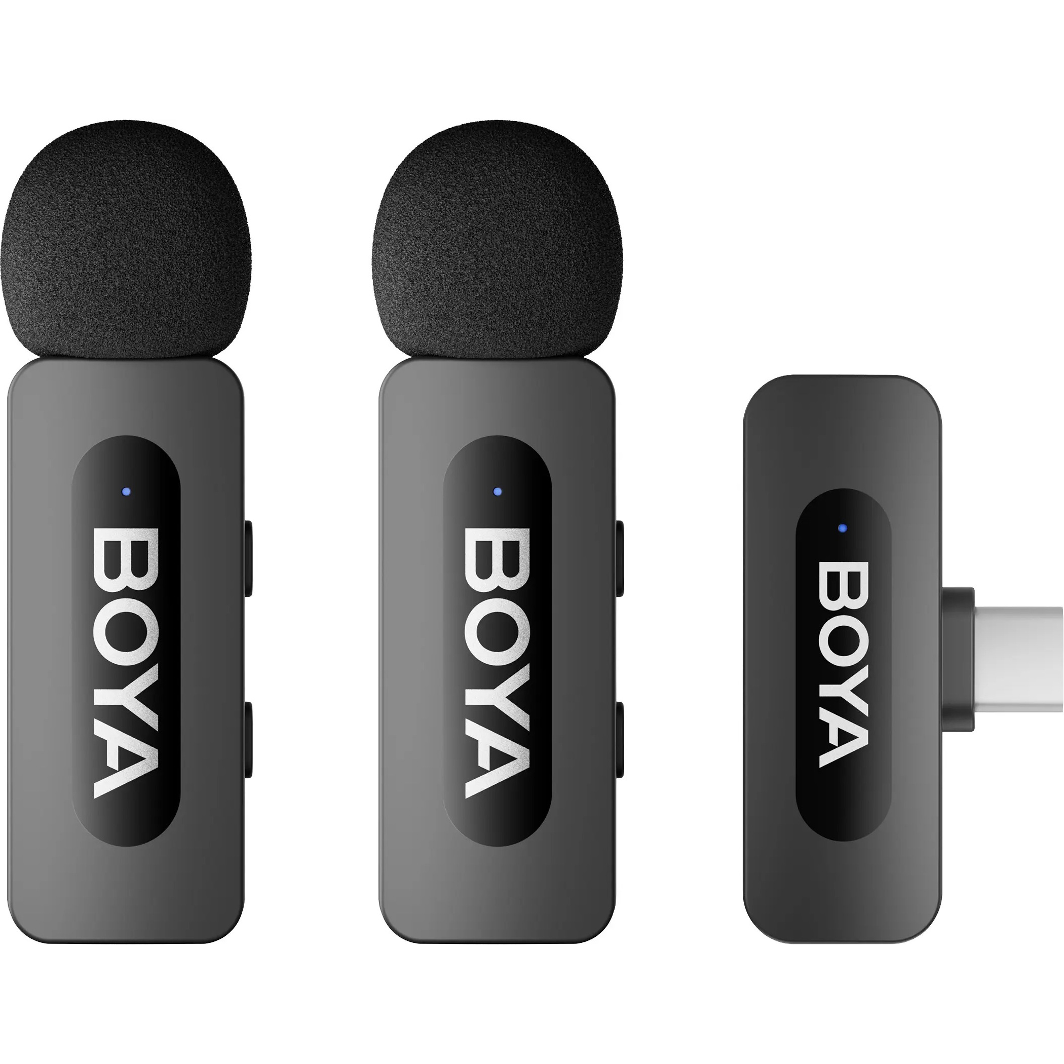 Бездротовий петличний мікрофон BOYA BY-V20 Next-Gen Dual-Channel Wireless Microphone Type-C Black