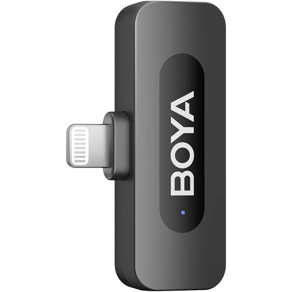 Бездротовий петличний мікрофон BOYA BY-V3 2.4 GHz Dual-Channel Wireless Microphone Lightning Black