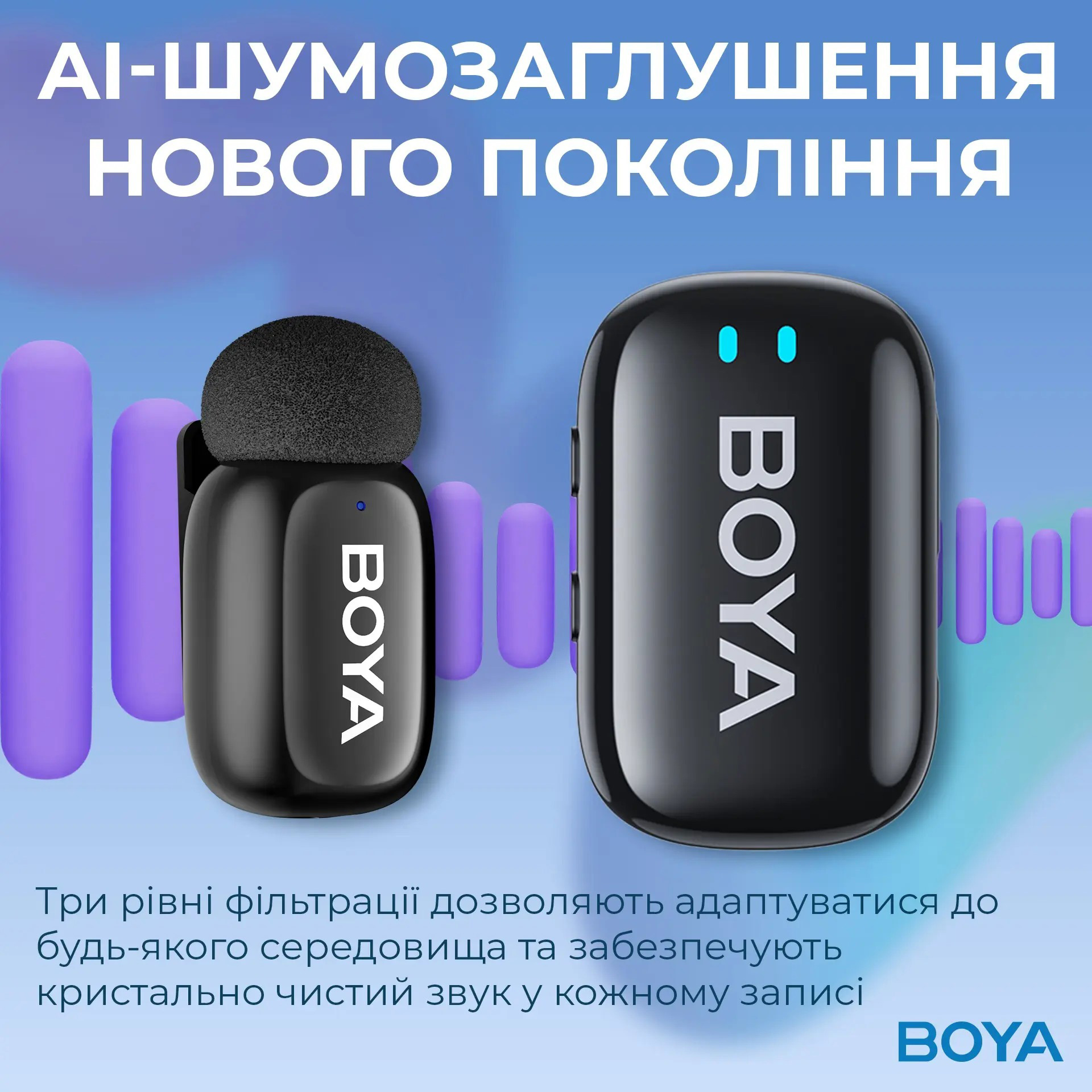Бездротовий петличний мікрофон BOYA Mini-18 Tiniest Wireless Microphone 3.5mm TRS Black