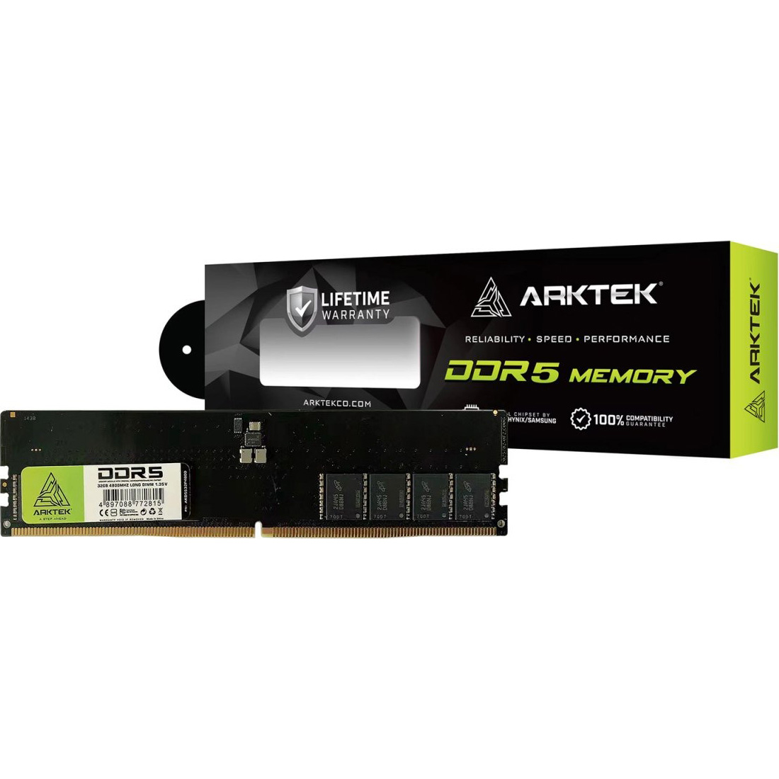 Модуль пам'яті ARKTEK DDR5 4800MHz 32GB (AKD5S32P4800)
